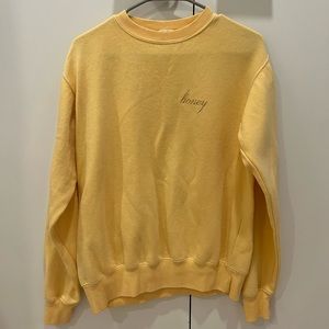 Brandy Melville yellow crewneck